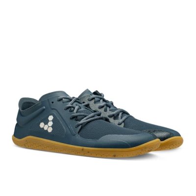 Vivobarefoot Men's Primus Lite III Vegan Shoes - Blue USA [PDU197845]